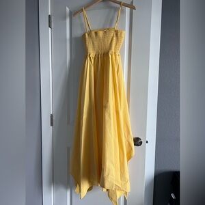 A.L.C. Yellow Smocked Dress
